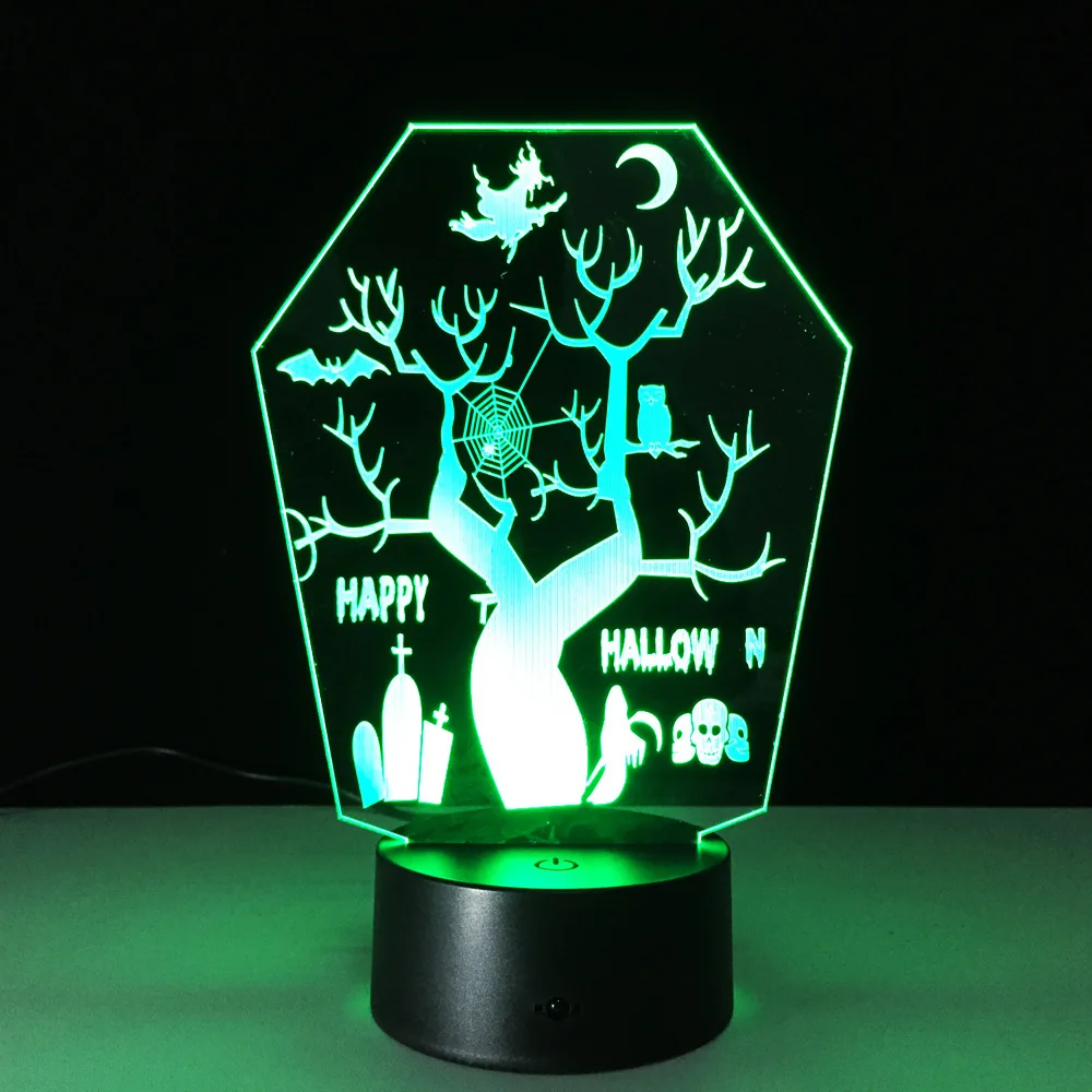 Usb Led 3d лампа батарея Led Бра мини Usb Led Акриловый ночник спальня Хэллоуин модеран настольная лампа