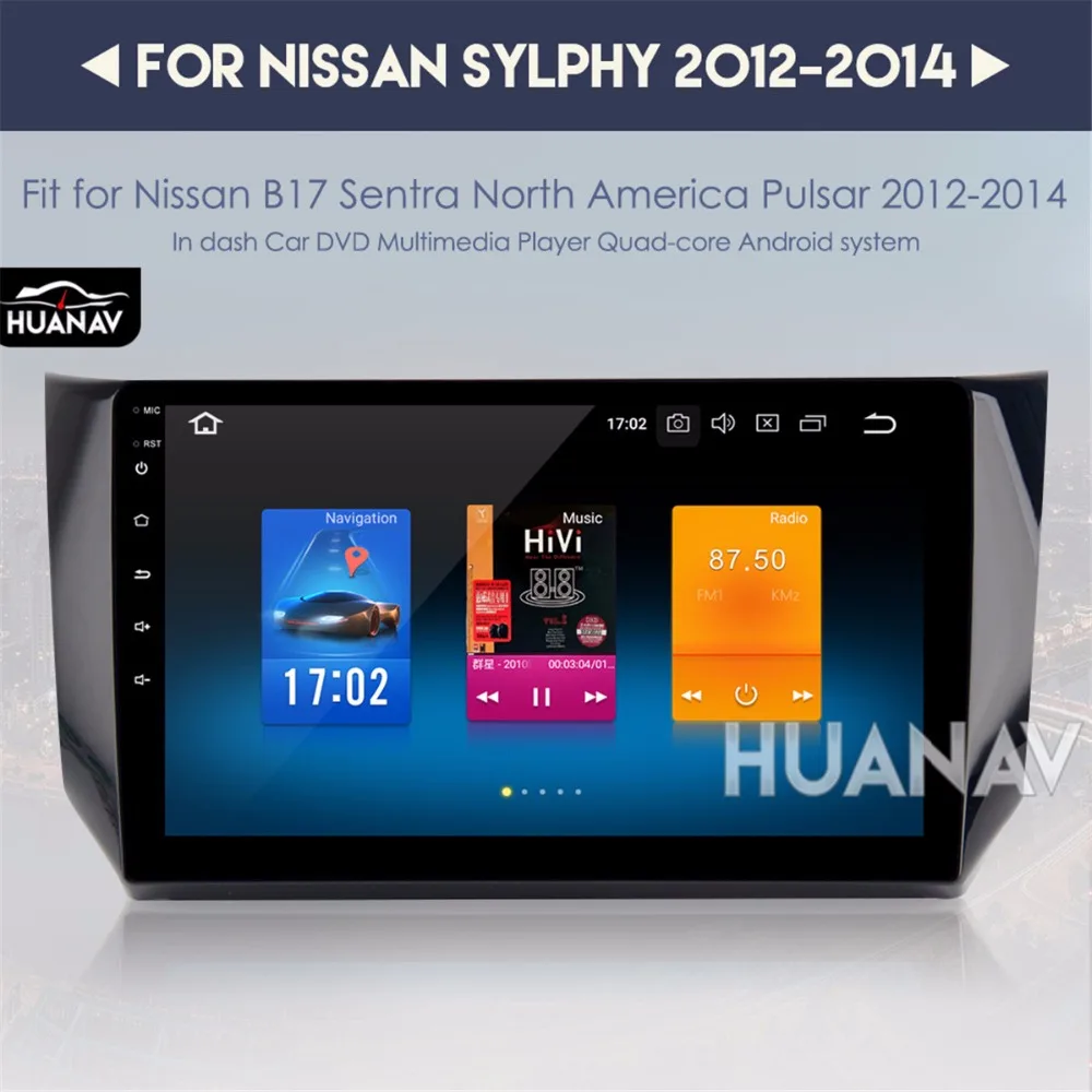 Автомобильный GPS навигатор IN Dash для Nissan Sylphy B17 Sentra Android 8 0 10 2 дюйма Большой IPS экран