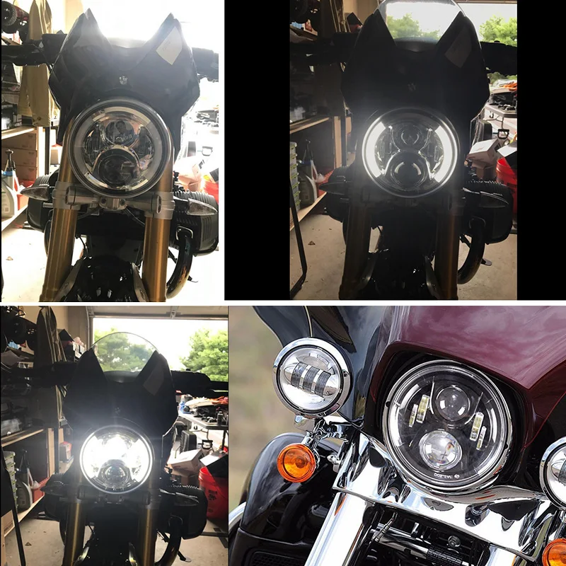 FADUIES 7 дюймовая светодиодный глая мотоциклетная светодиодная фара 60 Вт