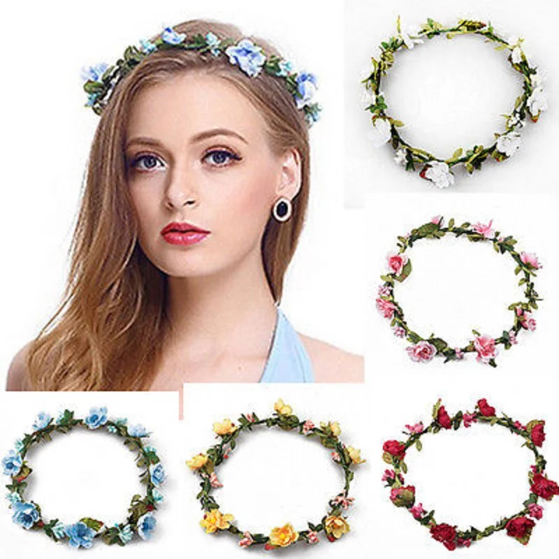 Цветочная повязка на голову гирлянда цветок свадебный ободок фестиваль бохо