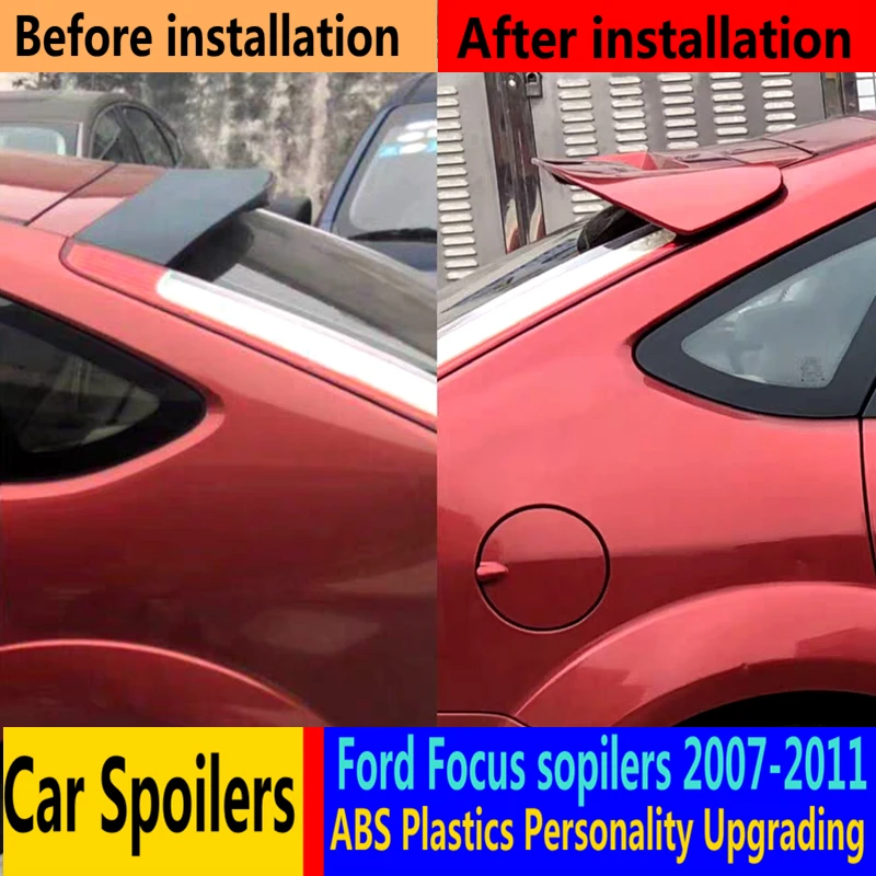Для Ford Focus спойлер 2007-2011 Высокое качество абс материал заднее крыло автомобиля