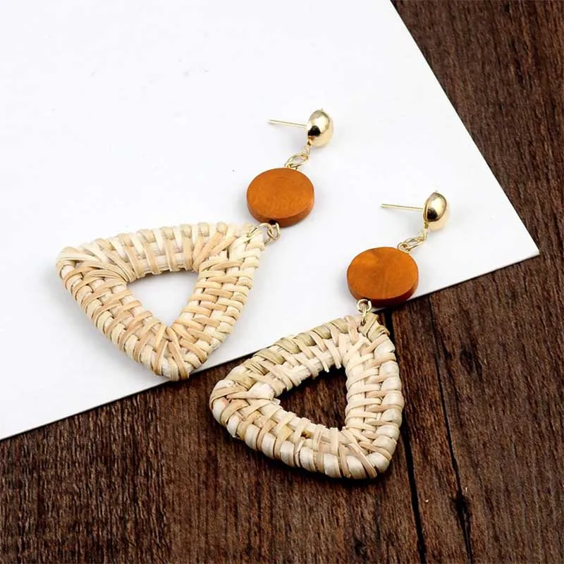 Свадебные деревянные пляжные соломенные плетеные квадратные богемные Висячие