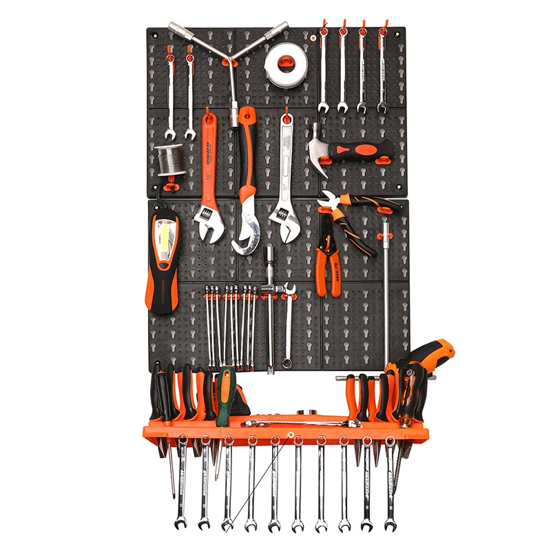 Новинка 2018 пластиковый ящик для инструментов с крючками настенный органайзер