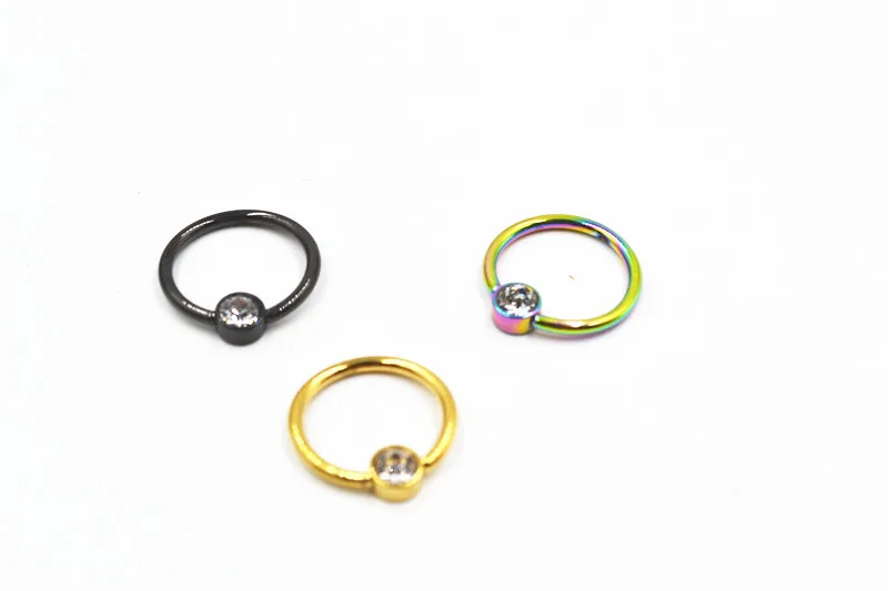 Кольцо для пирсинга губ и носа из хирургической стали 30 шт. | Украшения аксессуары