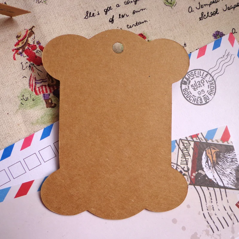 50 шт. в стиле ретро утолщенная крафт картонная пустая бобина для рукоделия