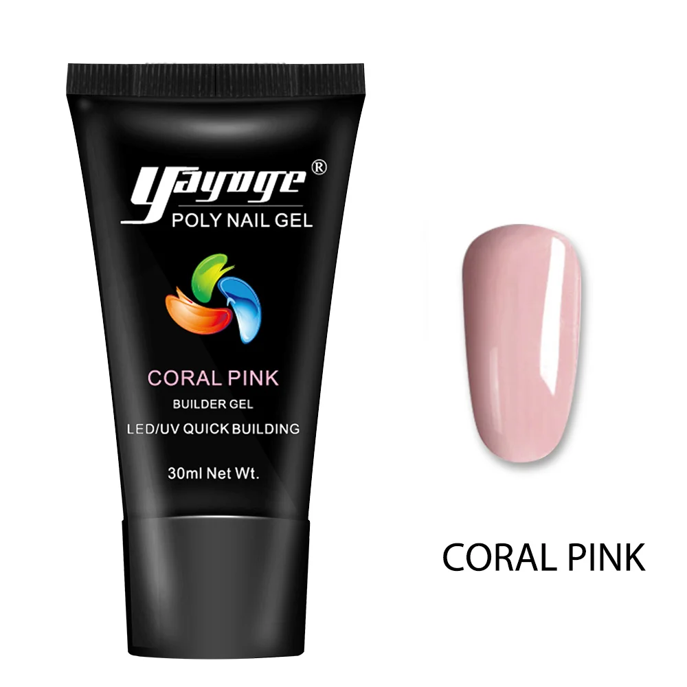 P26-KP Yayoge polygelgel Наборы 30 мл маникюрный набор для наращивания ногтей Гель-лак для наращивания ногтей УФ светодиодный акриловый - Цвет: P26-KP