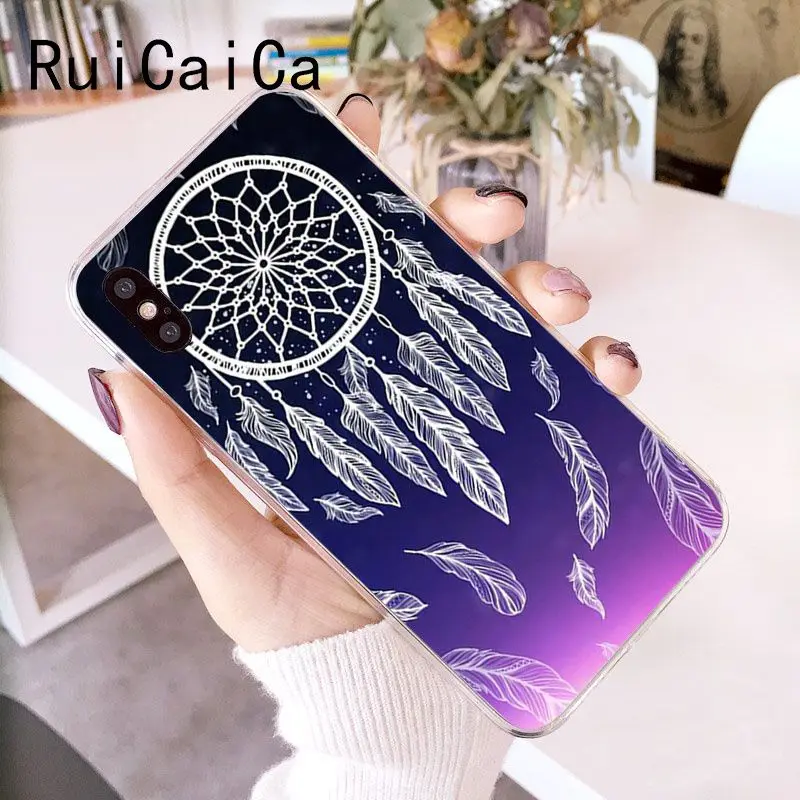 RuiCaiCa Mandala Dreancatcher Landscape DIY Printing Drawing Phone Case for iPhone X XS MAX 6 6s 7 7plus 8 8Plus 5 5S SE XR 10 | Мобильные
