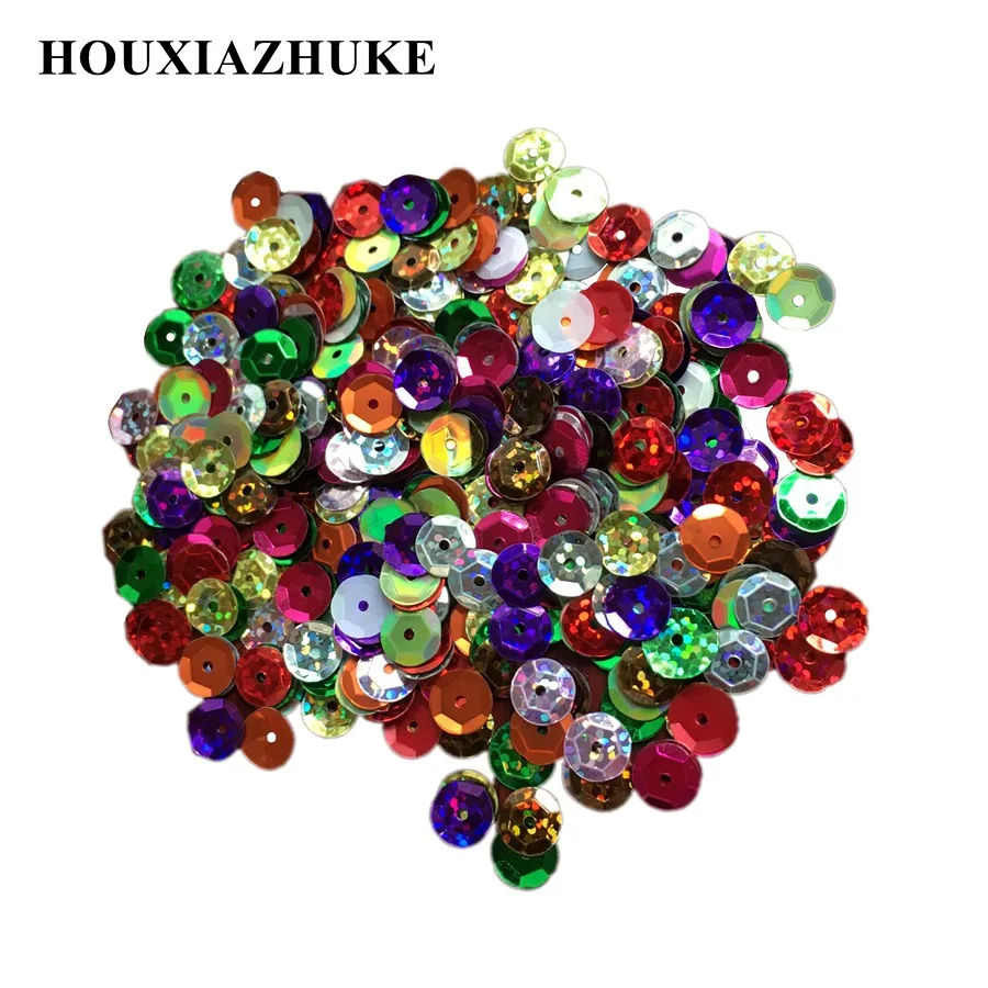 8 мм свободные разноцветные вогнутые ПВХ блёстки для шитья Свадебные украшения