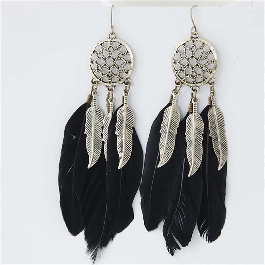 Женские длинные серьги с перьями Винтажные листьями 2021|earrings zirconia|feather factoryearrings