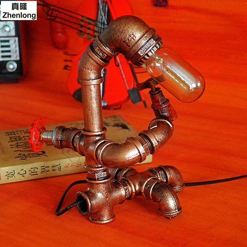 Ретро светильник E27 в стиле индастриал|desk lamp|pipe desk lamplamp |