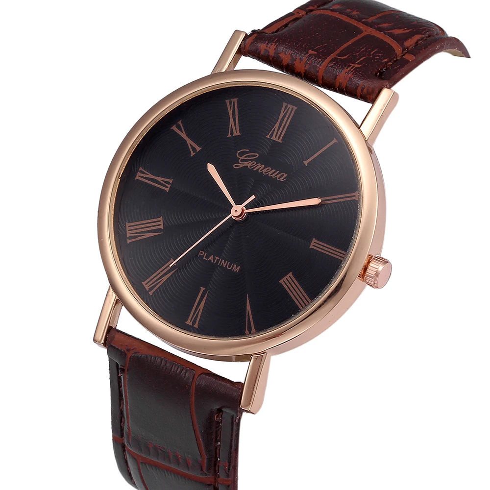 Новинка 2017 часы Geneva женские под платье Оптовая продажа простые цифры