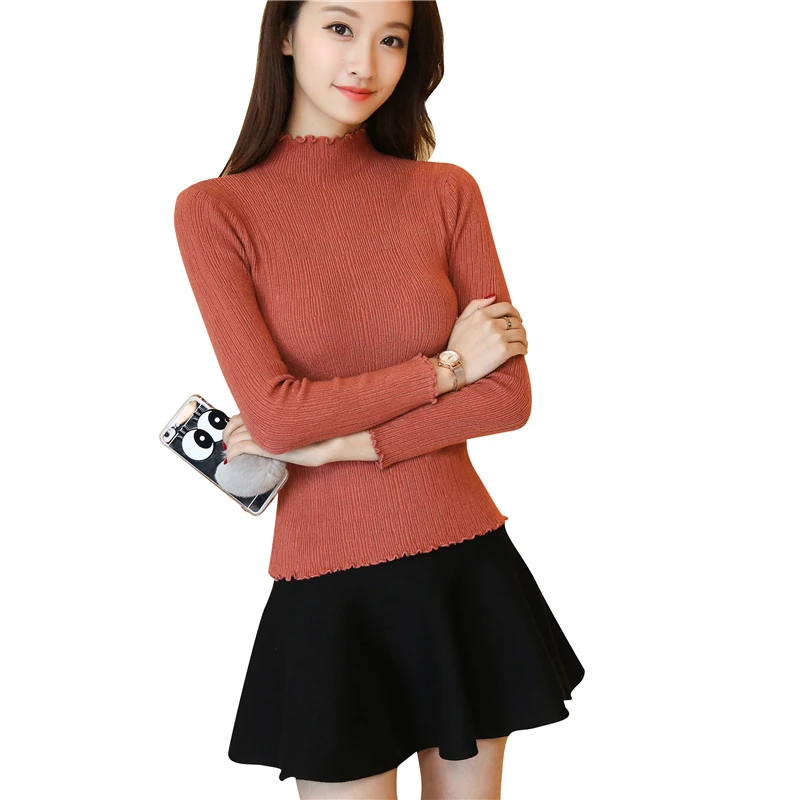 Корейский осенне-зимний вязаный свитер для женщин Pull Femme Тонкий удобный