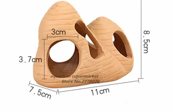 1 шт. керамический домик для креветок маленький укрытие рыб рыболовное гнездо