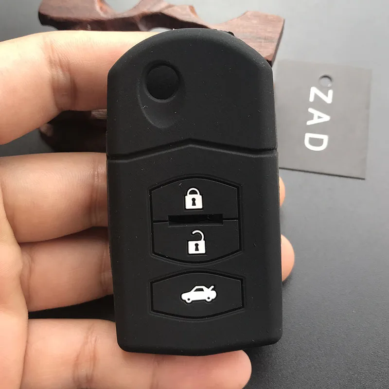 ZAD силиконовый резиновый чехол для ключа автомобиля комплект fob Mazda 2 3 5 6 8 Atenza RX MX5