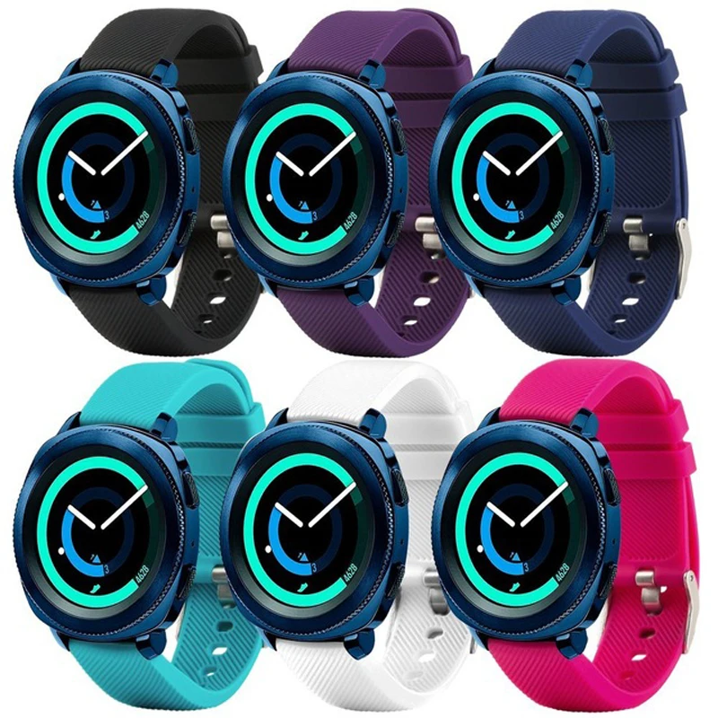 Силиконовый ремешок для наручных часов Fistar Garmin Vivoactive 3 Samsung Gear Sport S4 спортивные
