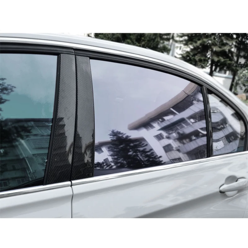 6x 100% углеродное волокно средний столб пост Крышка Накладка для BMW 3 серии F30 2013-2017 |