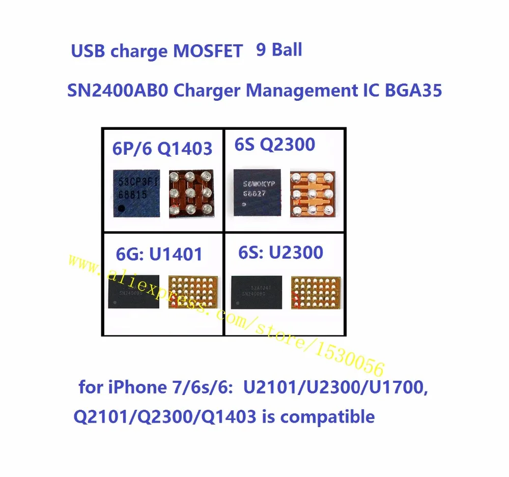 SN2400AB0 управление зарядным устройством IC BGA35 для iPhone 7 6S 6 U2101 U2300 U1700 Q2101 Q2300 Q1403|ics for