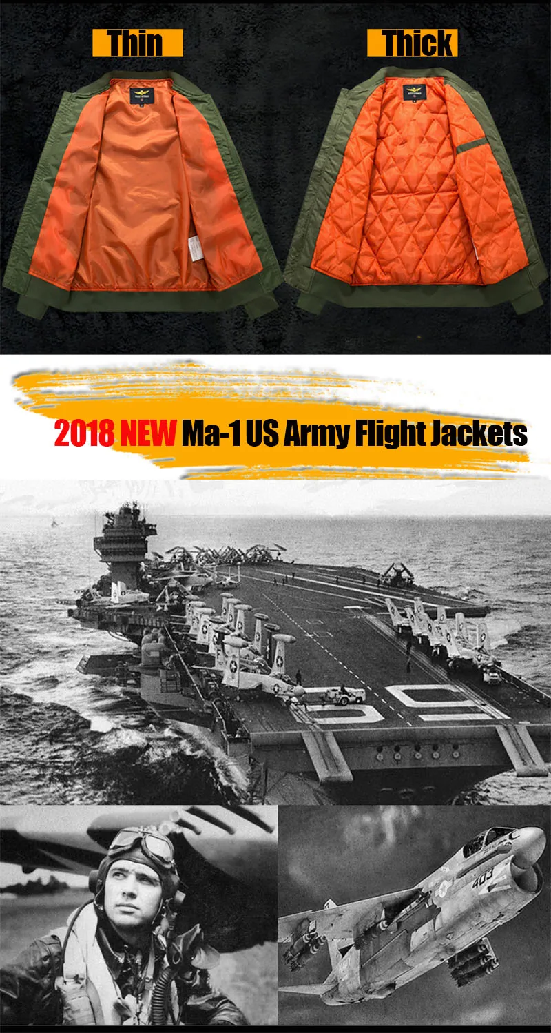 WZJP Высококачественная куртка-бомбер Ma-1 американская военная летная тонкая/толстая весенне-зимняя военная куртка куртки для мотоциклов походная куртка