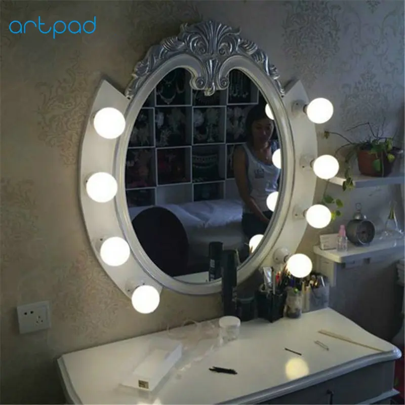 Artpad легко установить зеркало LED свет 5/10/15/20 шт E26 E27 гардеробная Косметическая
