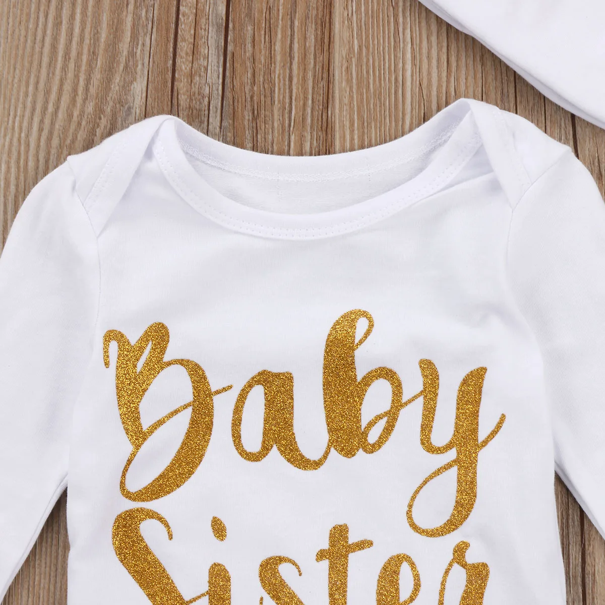 3PCS Newborn Toddler Baby Girl Clothes Autumn Warm Cute Sets Long Sleeve Sisters Romper Jumpsuit Bodysuit Pants Outfit Set | Мать и