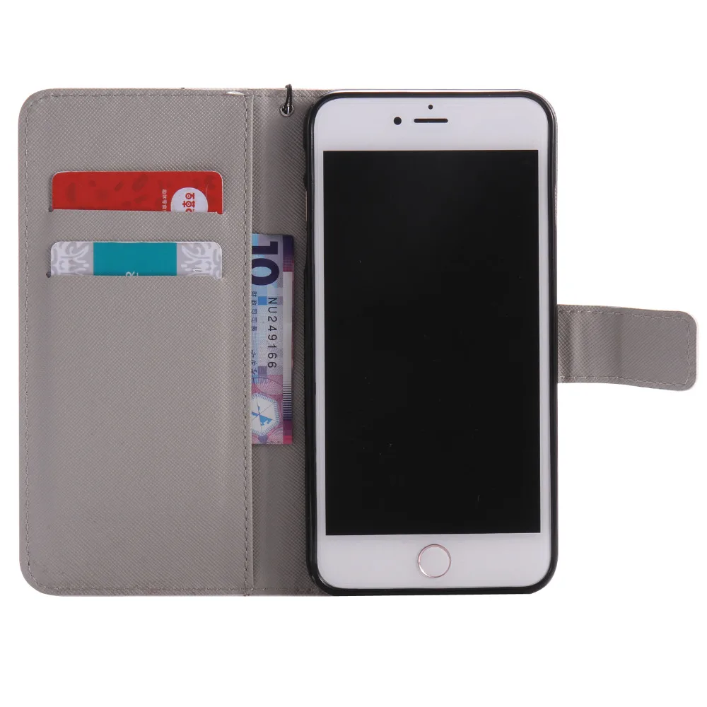 Париж Эйфелева башня Дизайн кошелек Подставка держатель Чехол кожи для Apple iPhone 7