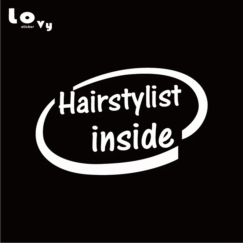 Стилист для волос внутри виниловая забавная наклейка автомобилей