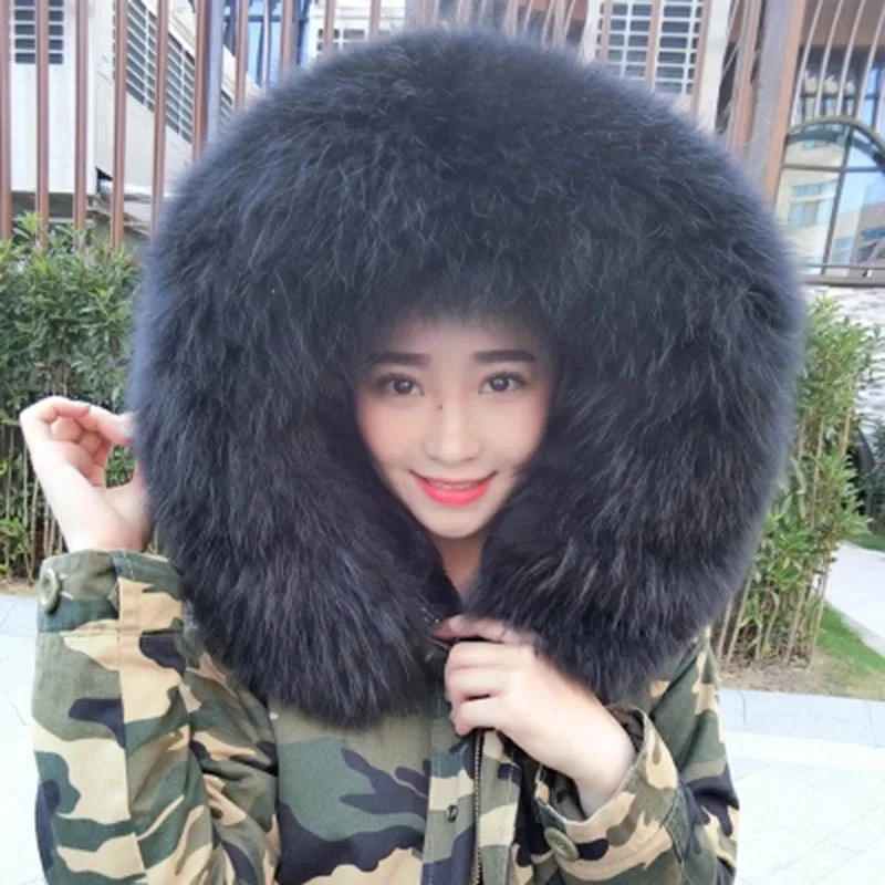 Прямая поставка 2020 Длинные парки зимняя куртка Женское пальто из натурального