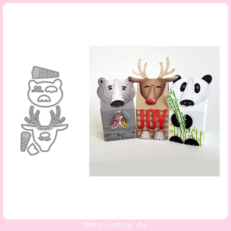 Металлические штампы с животными оленем и медведем штамп для скрапбукинга