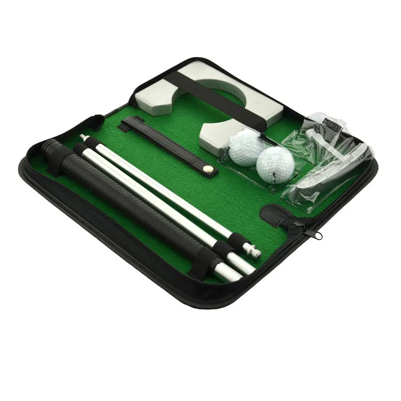 

Portable Golf Putter Practicee Set Travel Indoor Golfs Ball Holder Putting Training Aids Tool With Carry Case Gifts FK88