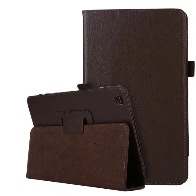 Коричневый Чехол для huawei MediaPad T5 AGS2-W09/L09/L03/W19 10," Планшет тонкий умный кожаный чехол для huawei T5 10 чехол с подставкой+ ручка - Цвет: Коричневый