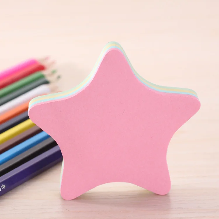 Симпатичные kawaii Новинка блокнот липкий Notepaper Примечание звезда «любящее сердце» дом бабочки медведь наклейки канцелярия; школьные принадлежности - Цвет: star