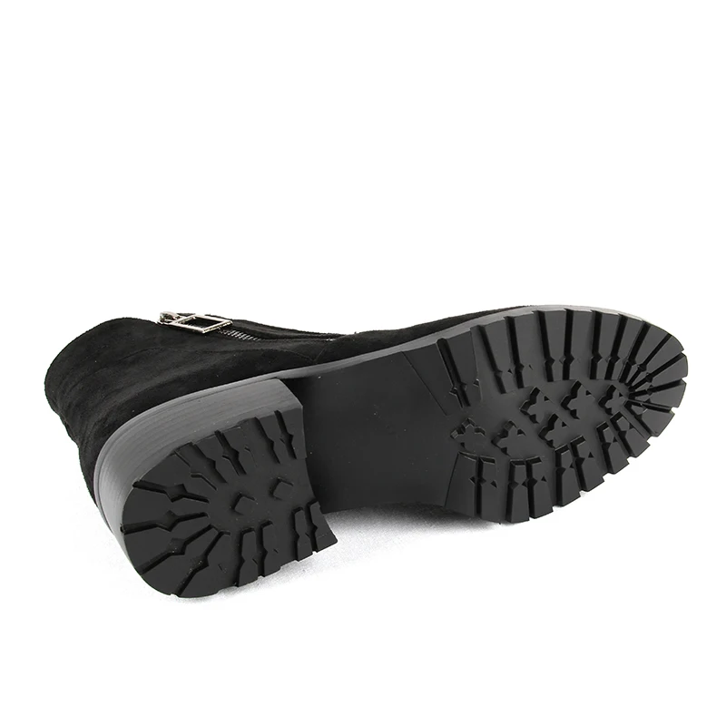 Женские ботильоны женские ботинки на толстом каблуке с круглым носком модные