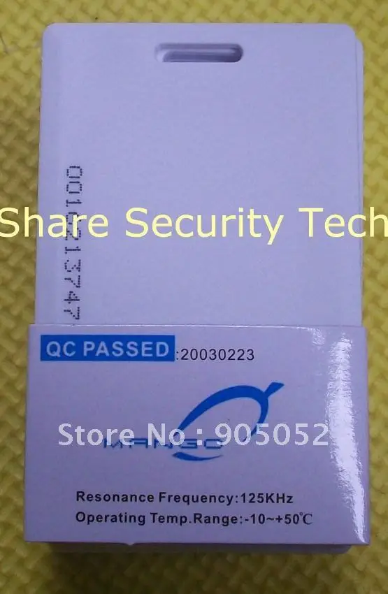 Манго хорошего качества бесконтактная EM толстая карта 125 кГц./ ID 1 8 мм |