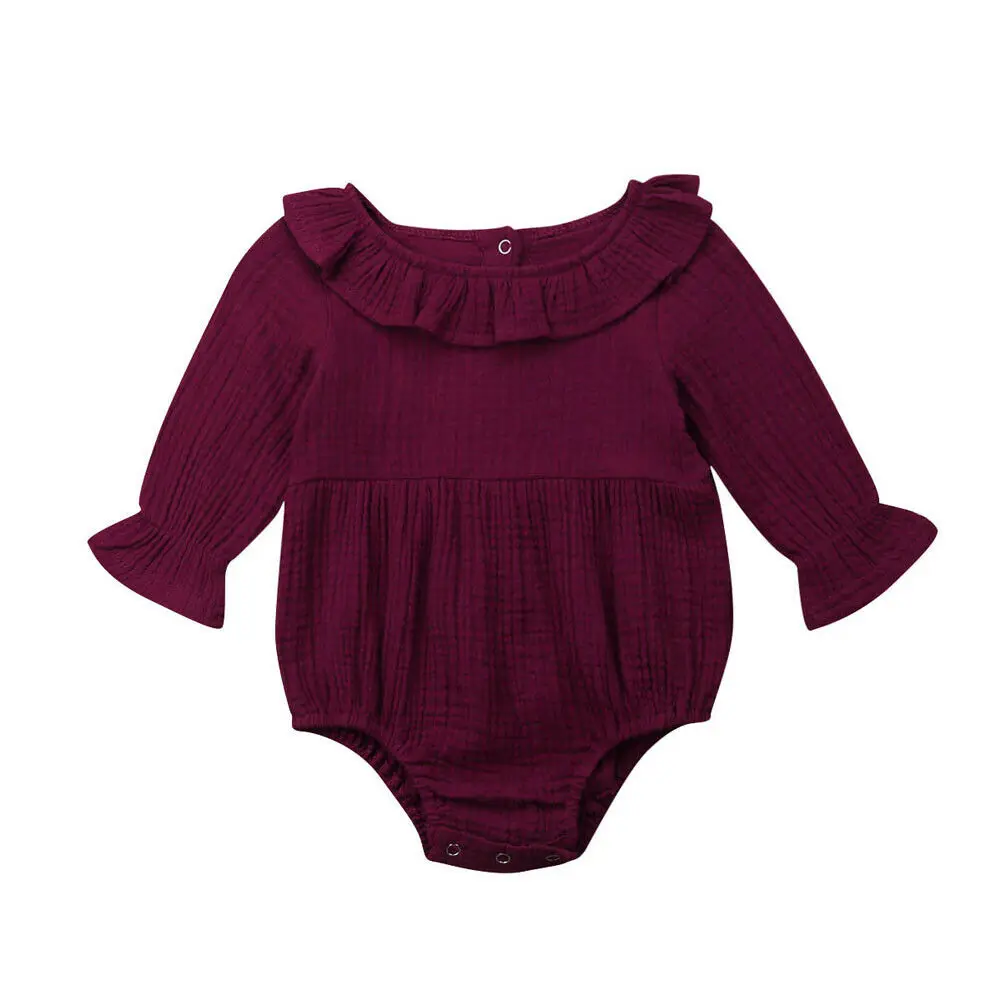 Новый Модный Милый Детский комбинезон для маленьких девочек цельный Песочник