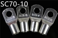 2pcs sc70 10 tined copper connecting terminal sc70 10 dtga bolt hole cable lugs battery terminals 70mm square wire