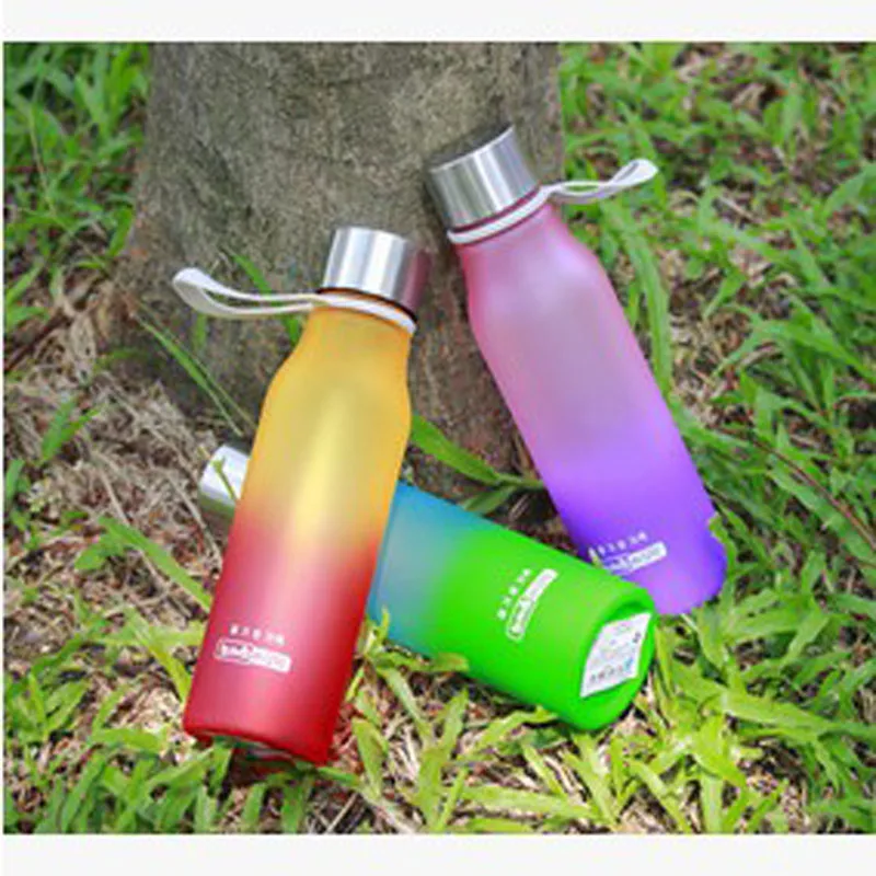 Матовый водонепроницаемыми Пластиковые Кубок Лимонный Портативный Спорт