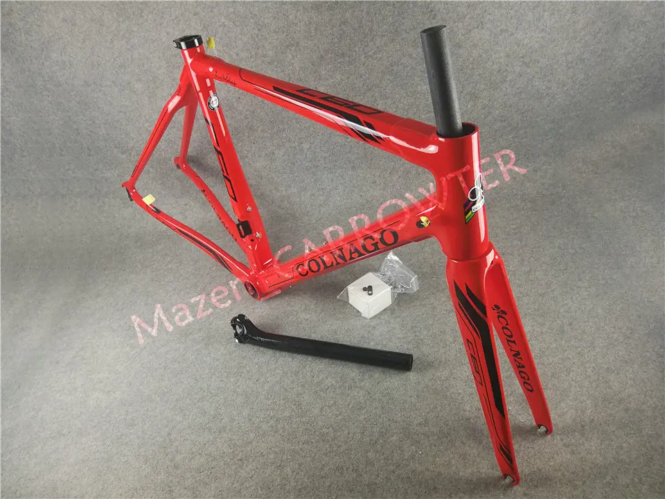 T1000 3K глянцевый черный логотип Красная картина Colnago C60 карбоновая рама для дорожного велосипеда C60 с XS/S/M/L/XL на ваш выбор