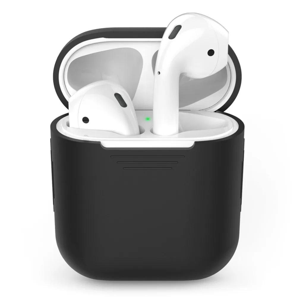 Мягкий силиконовый ударопрочный защитный чехол для Apple покрытие наушников