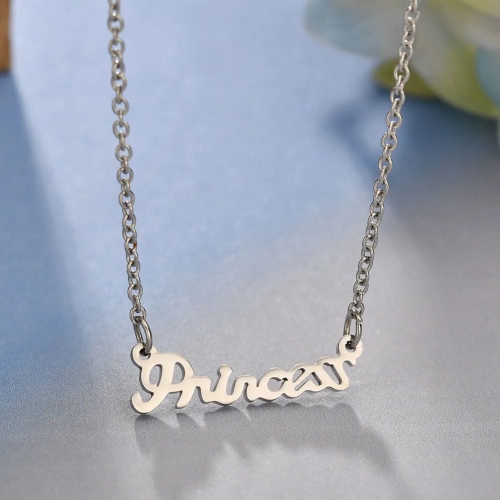 Лидер продаж ожерелье принцессы Шейная цепочка с буквенными подвесками подарок