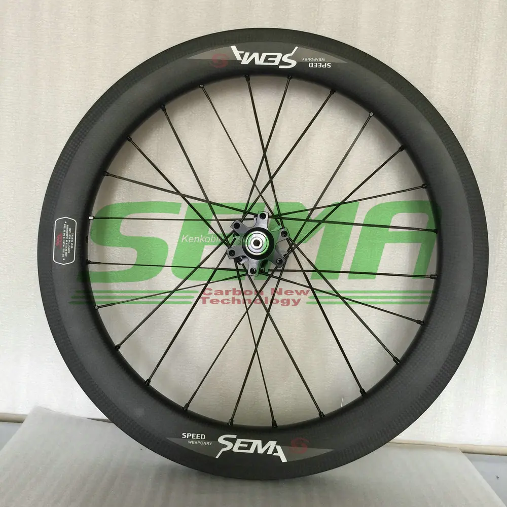 SEMA Углеродные колеса T700 18 '✘ дюймов 355 Birdy велосипедные Sunrise Hub прямой углерод