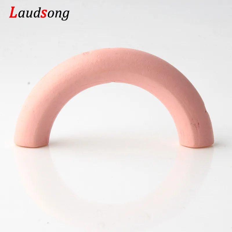 Baby Pink 5 шт. 70 мм Натуральные Твердые Деревянные Изогнутые трубчатые бусины для самостоятельного изготовления ювелирных изделий детские игрушки смешанные цвета Висячие украшения разъемы - Цвет: Baby Pink
