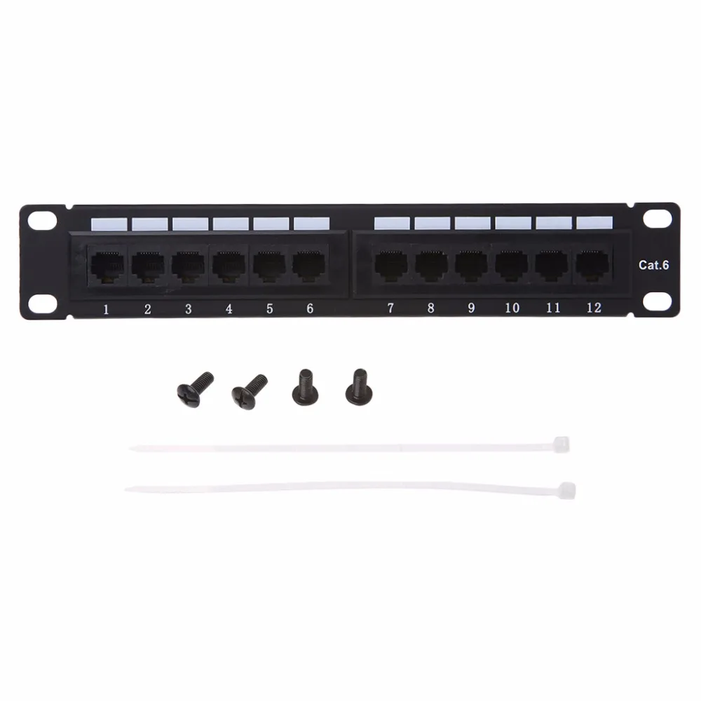 Cat6 12 портов RJ45 патч-панель UTP LAN сетевой адаптер Кабельный разъем стойка инструмент высокое качество