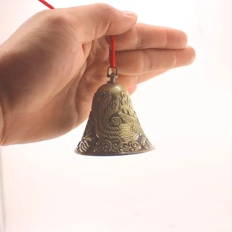 6x6cm 5pcs Feng Shui Chinese Metal Bell Charm Dragon and Phoenix Figure Decor-Traditional China Lucky Bells J1561 | Украшения и