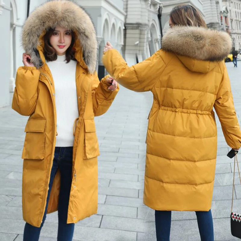 2018 зимние женские пуховики в Корейском стиле высокого качества с капюшоном и