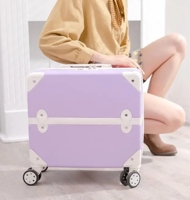 only suitcase Travel tale девочек ABS милые тележка чемодан на колёсиках сумка для путешествий - Цвет: only suitcase