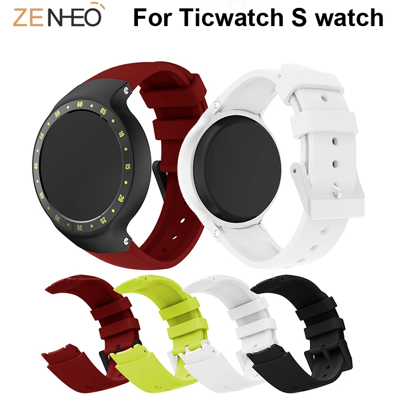 Мягкий силиконовый ремешок для спорта и отдыха простой часов Ticwatch S сменный