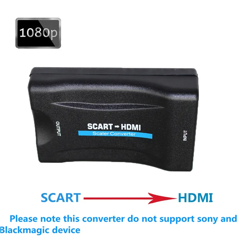 HDMI to SCART Video Audio Upscale Converter Adapter Receiver TV with EU Power Plug Original Box | Электроника