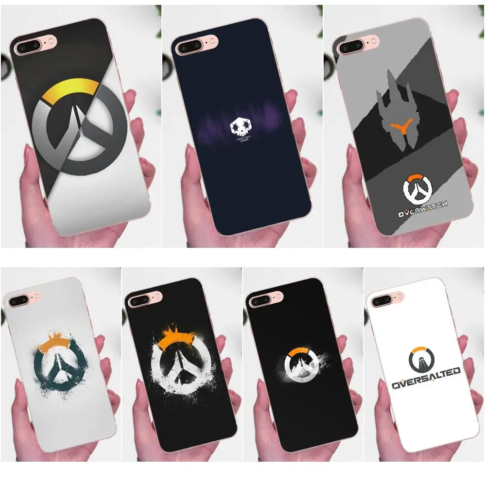 Jeu Overwatchs логотип для Apple iPhone 4 4S 5 5C 5S SE 6 6S 7 8 Plus X XS Max XR прозрачный ТПУ чехол