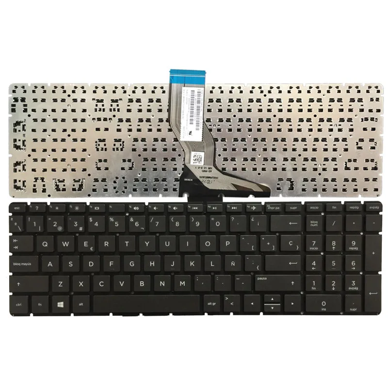 Испанская клавиатура для ноутбука HP 15-bs113DX 15-bs115DX 15-bs038DX 15-bs013DX с верхней крышкой