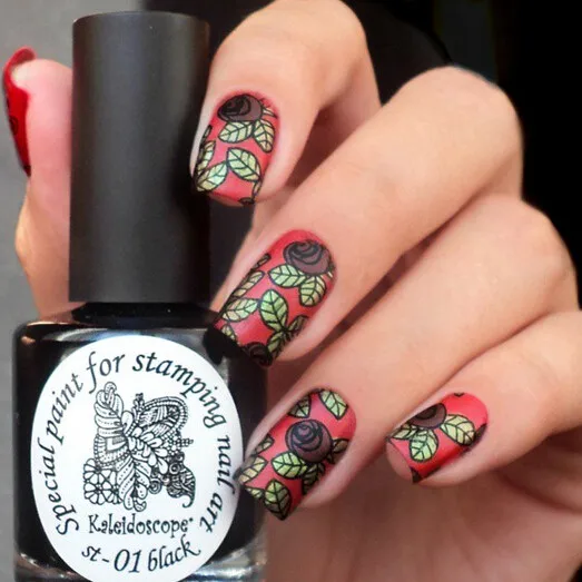 BORN красивый Круглый розы шаблон для стемпинга нейл-арта нержавеющая сталь сделай